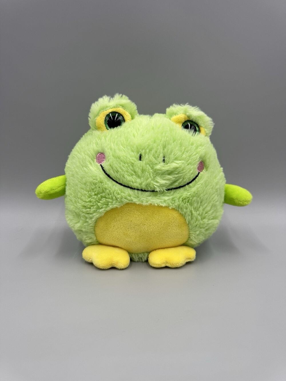 Smiling Frog Plush Green 6” Stuffed Animal Toad Midwood Brands